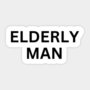 Elderly Man Sticker